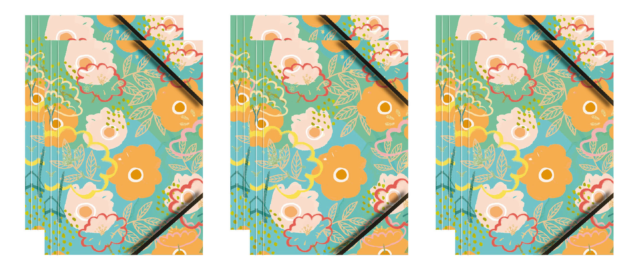 Teczka kartonowa z grafiką i gumką BT601-C1