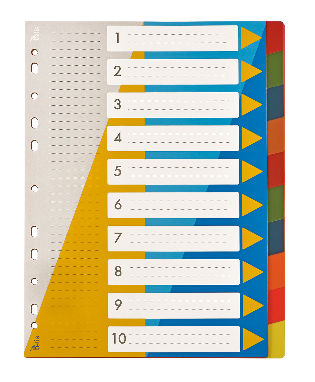 Przekładki numeryczne PP A4 BP630-10