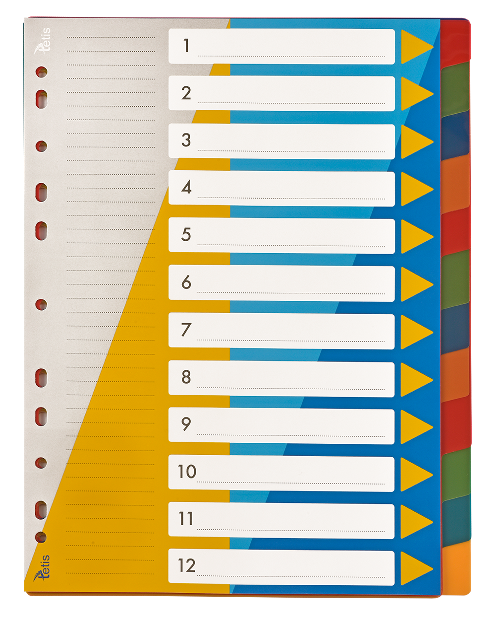 Przekładki numeryczne PP A4 BP630-12